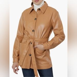 PERFECT GIFT! NEW w/Tag VEGAN LEATHER Trench Coat ONLY $55!! ORIGINALLY $165!